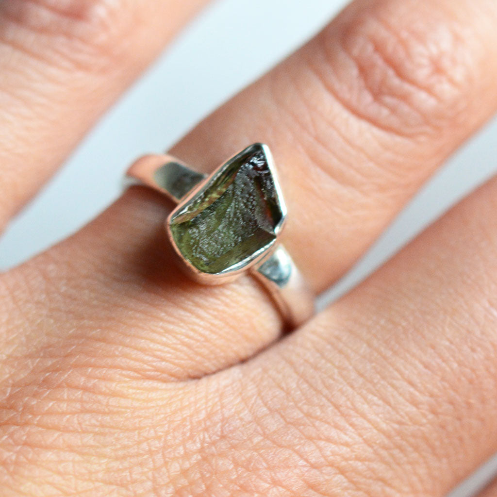 Moldavit Juwelier Ringe