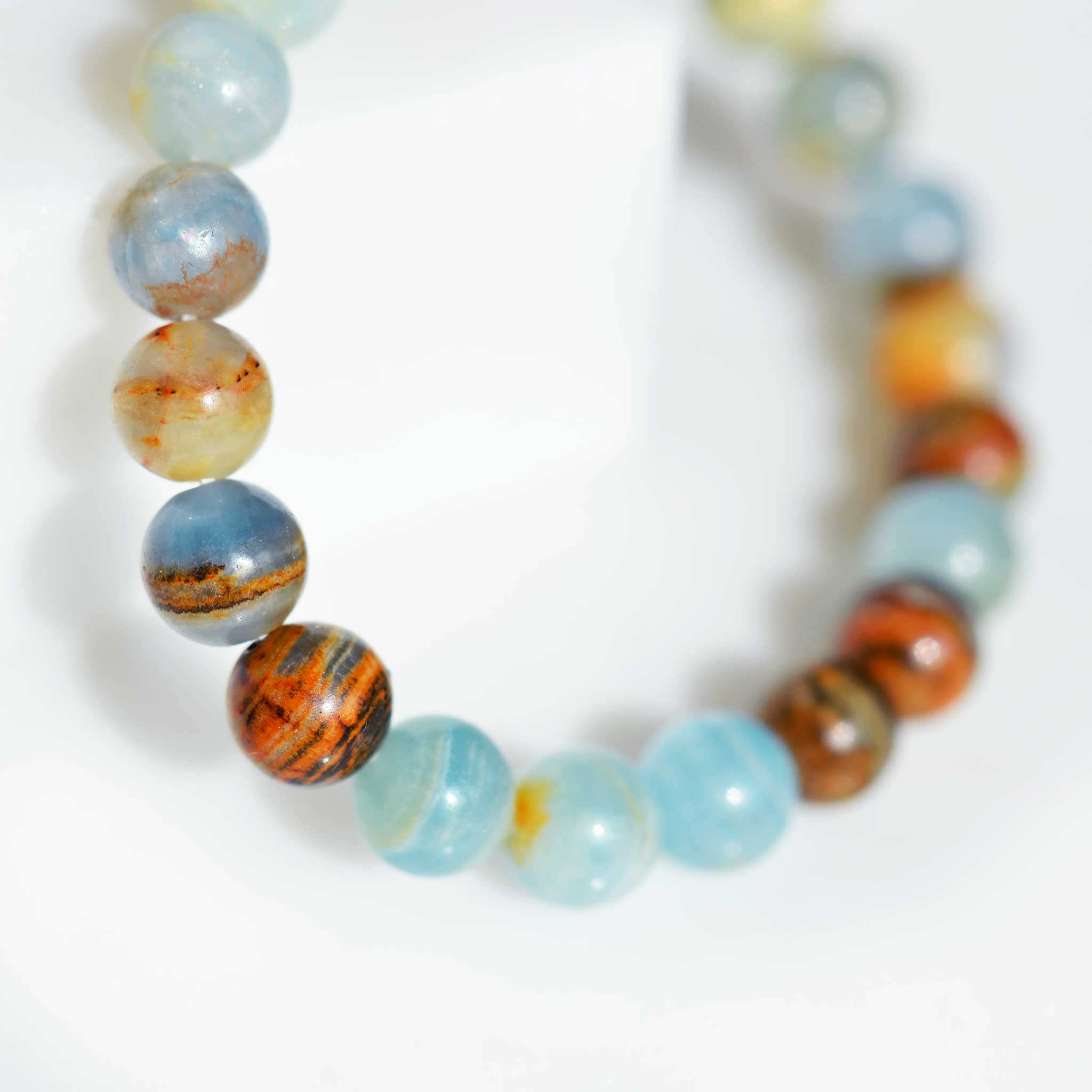 Lemurian Aquatine Calcit Armband