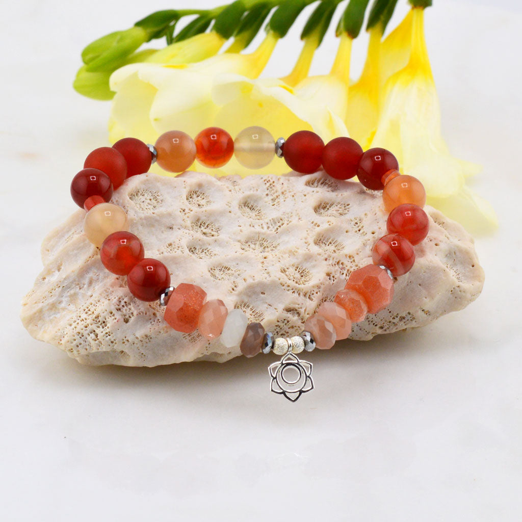 Svadisthana- Das Sakralchakra Armband orange